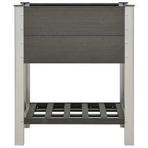 vidaXL Aukštas sodo lovelis su lentyna, pilkas, 75x50x90cm, WPC