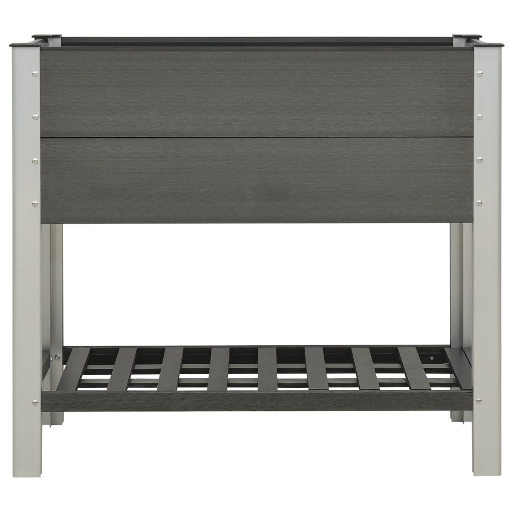 vidaXL Fioriera Rialzata Giardino con Ripiano 100x50x90 cm WPC Grigio