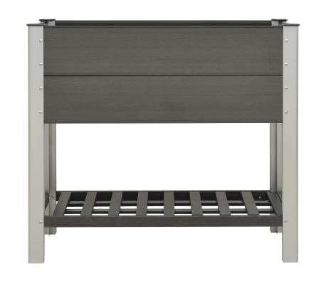 vidaXL Fioriera Rialzata Giardino con Ripiano 100x50x90 cm WPC Grigio