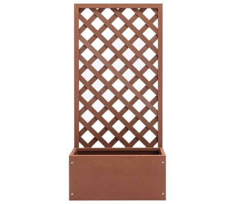 vidaXL Blomsterkasse med espalier 65x30x135 cm WPC