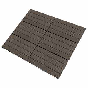 Dlažba na terasu 6 pcs Tmavě hnědá 60 x 30 cm Dřevoplast - obrázek 2
