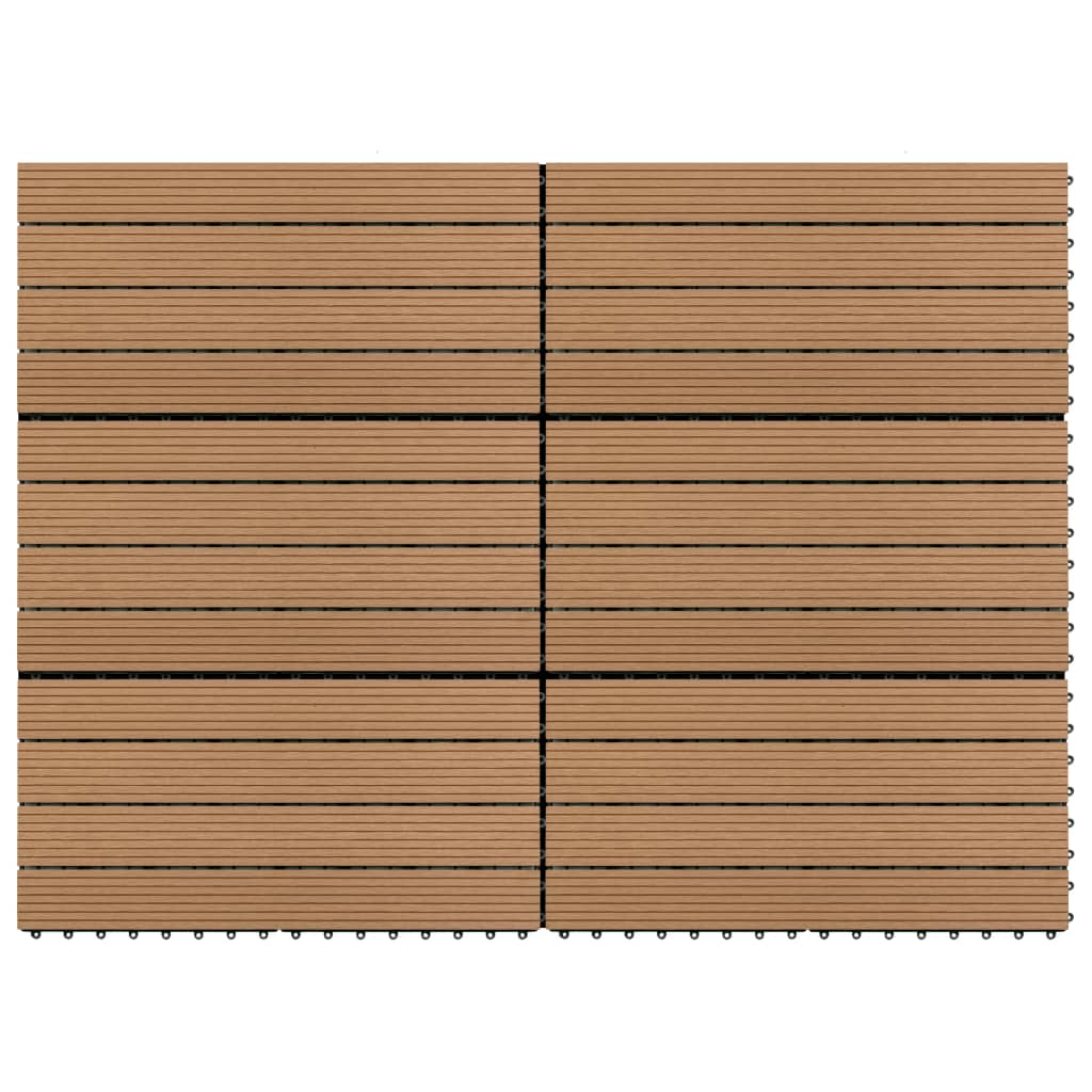 vidaXL Terrassenfliesen 6 Stk. WPC 60x30 cm 1,08 m² Braun