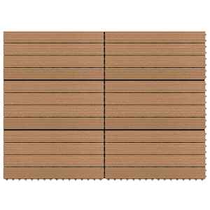 Dlažba na terasu 6 pcs Hnědá 60 x 30 cm Dřevoplast - obrázek 4