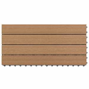 Dlažba na terasu 6 pcs Hnědá 60 x 30 cm Dřevoplast - obrázek 5