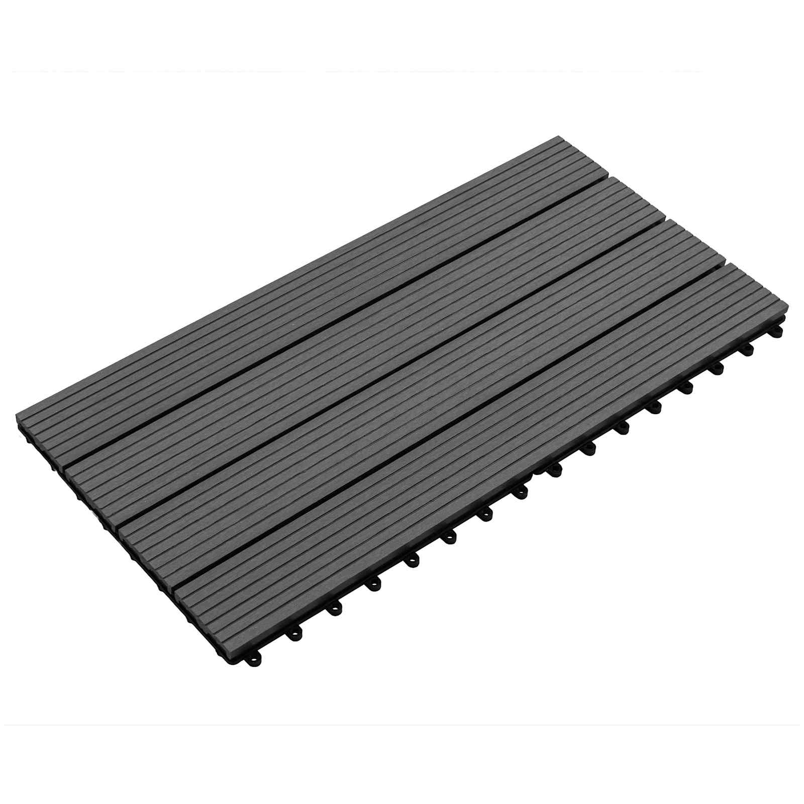 vidaXL Terrassendiele 6 pcs Schwarz 60 x 30 cm WPC