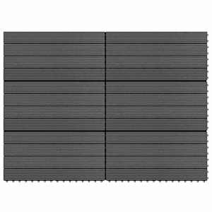 Dlažba na terasu 6 pcs Černý 60 x 30 cm Dřevoplast - obrázek 4