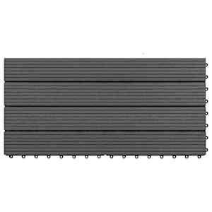 Dlažba na terasu 6 pcs Černý 60 x 30 cm Dřevoplast - obrázek 5