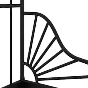 Prodloužitelný rám postele černý kov 80 x 130/200 cm - obrázek 5