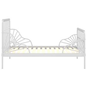 Prodloužitelný rám postele bílý kov 80 x 130/200 cm - obrázek 4