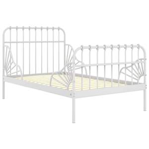 vidaXL Cadru de pat extensibil, gri, 80x130/200 cm, metal