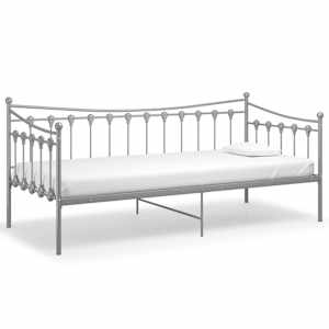vidaXL diivanvoodiraam, hall, metall 90 x 200 cm