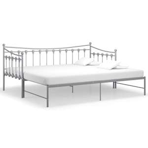 vidaXL lahtik&auml;iv diivanvoodiraam hall metall 90 x 200 cm