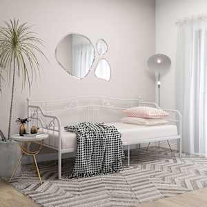 Posteljni okvir bel kovinski 90x200 cm