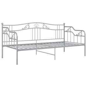 vidaXL Schlafsofa Bettgestell Grau Metall 90x200 cm