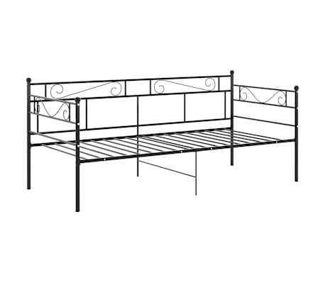 vidaXL Schlafsofa Bettgestell Schwarz Metall 90x200 cm