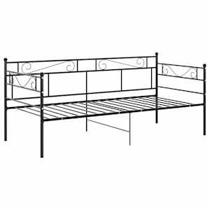 vidaXL Schlafsofa Bettgestell Schwarz Metall 90x200 cm