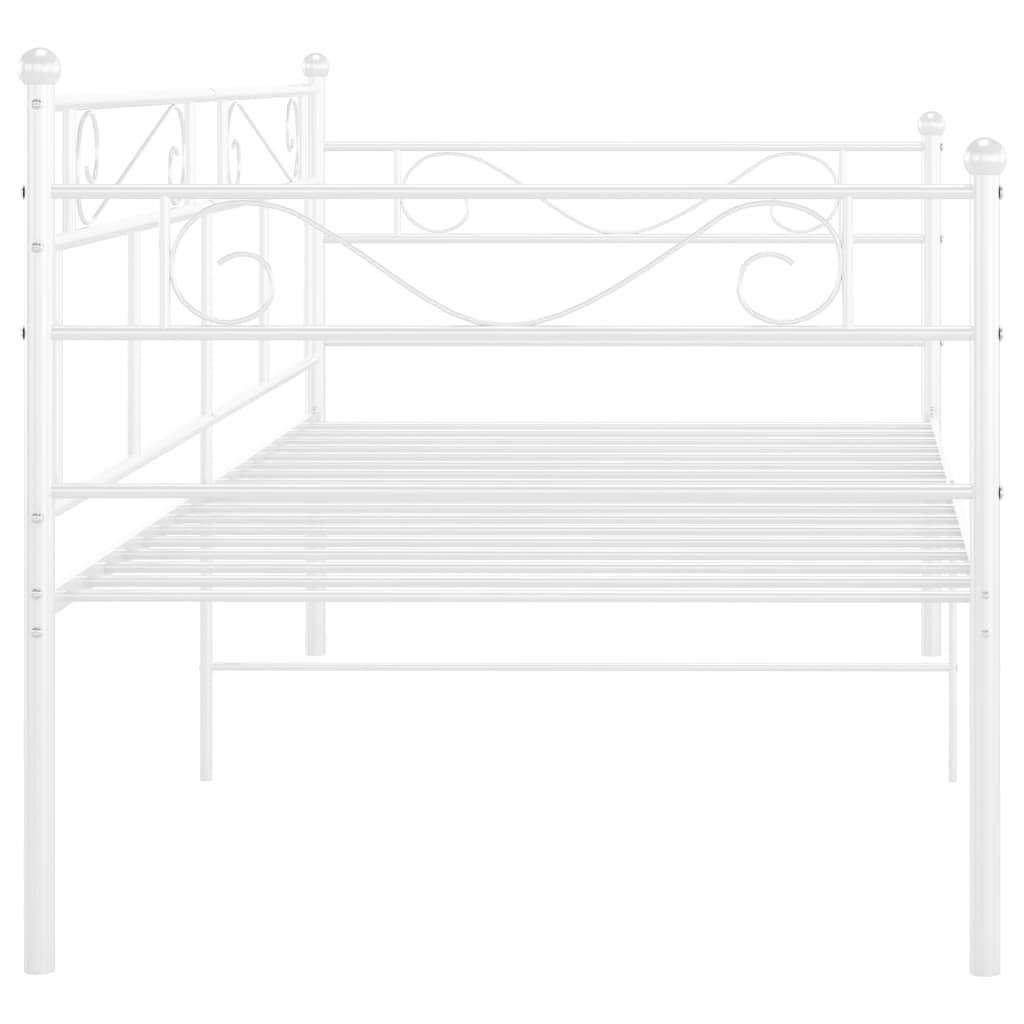 Okvir za krevet na razvlačenje bijeli metalni 90 x 200 cm