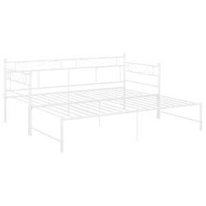 Rám vysouvací postele/pohovky bílý kovový 90 x 200 cm - obrázek 4