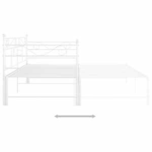 Rám vysouvací postele/pohovky bílý kovový 90 x 200 cm - obrázek 5