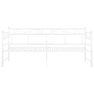 Rám vysouvací postele/pohovky bílý kovový 90 x 200 cm - obrázek 7