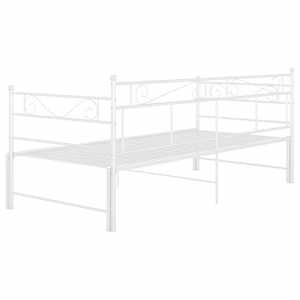 Rám vysouvací postele/pohovky bílý kovový 90 x 200 cm - obrázek 9