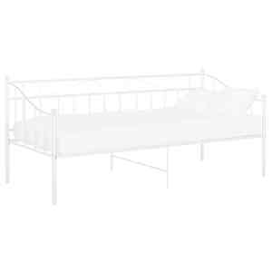 vidaXL diivanvoodiraam, valge, metall, 90 x 200 cm