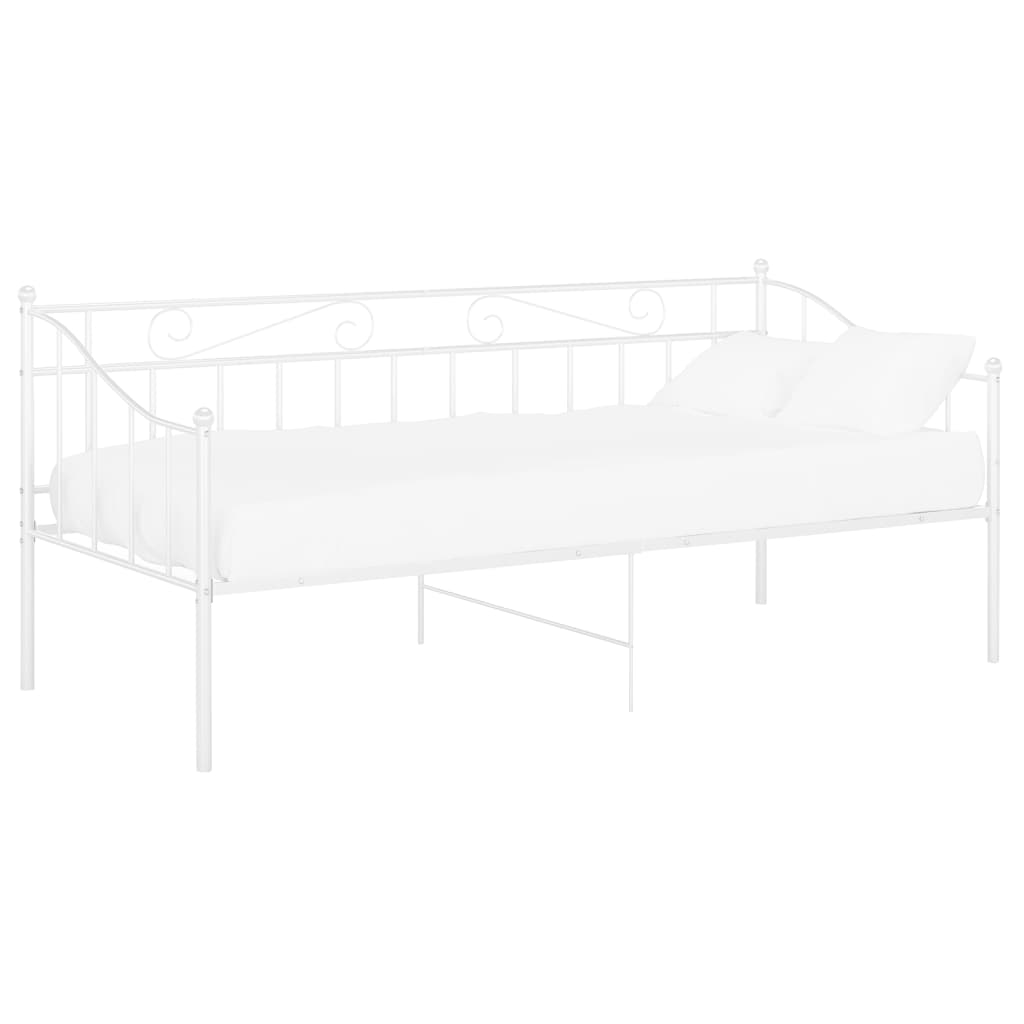 Sofa Bed Frame White Metal 90x200 Cm VidaXL 13 width=274