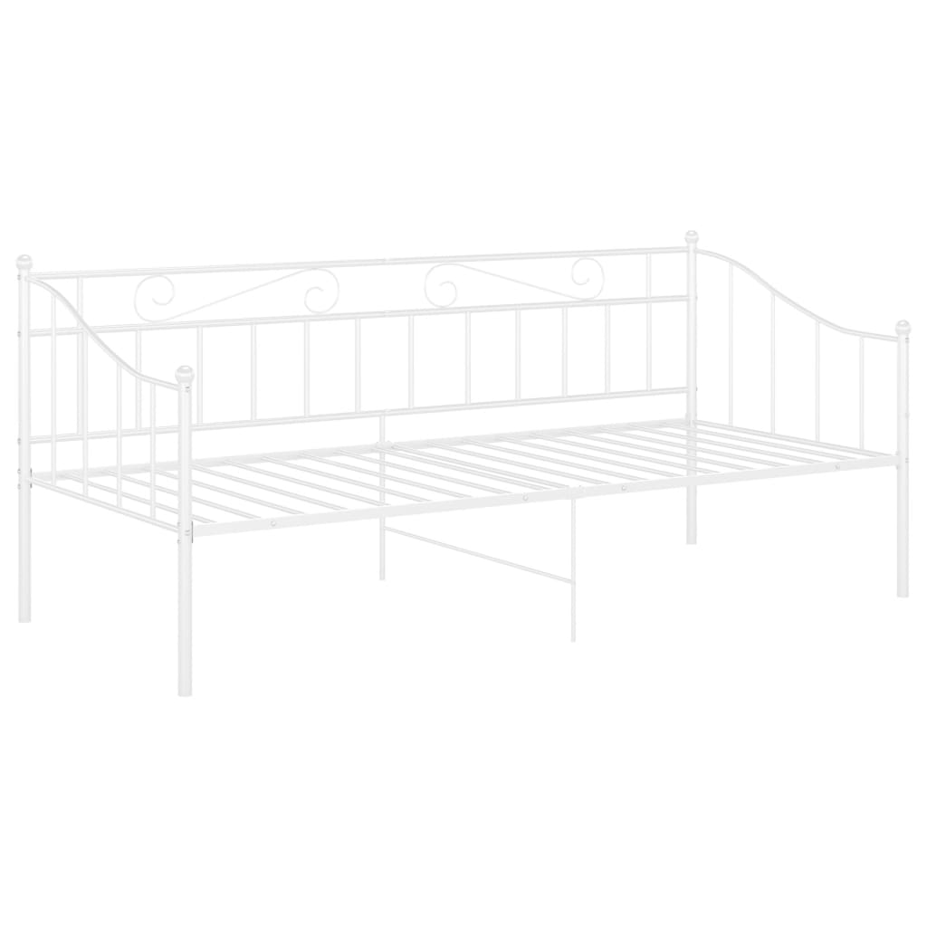vidaXL Slaapbank metaal wit 90x200 cm afbeelding