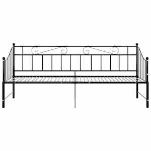 Rám vysouvací postele/pohovky černý kovový 90 x 200 cm - obrázek 7