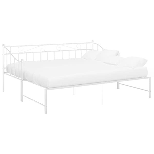 vidaXL lahtik&auml;iv diivanvoodiraam valge metall 90 x 200 cm