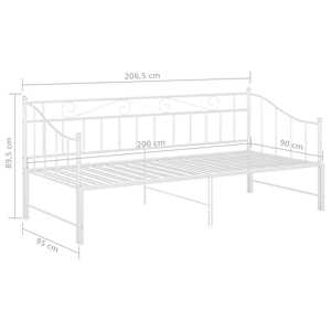 Rám vysouvací postele/pohovky bílý kov 90 x 200 cm - obrázek 12