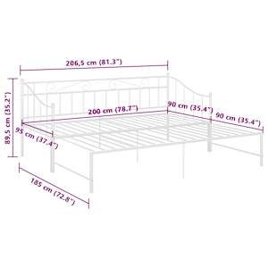 Rám vysouvací postele/pohovky bílý kov 90 x 200 cm - obrázek 11