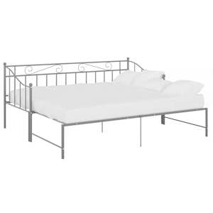 vidaXL lahtik&auml;iv diivanvoodiraam hall metall 90 x 200 cm