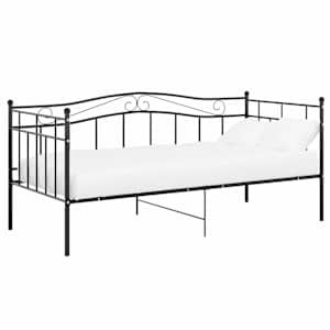 vidaXL diivanvoodi raam, must, metall, 90 x 200 cm