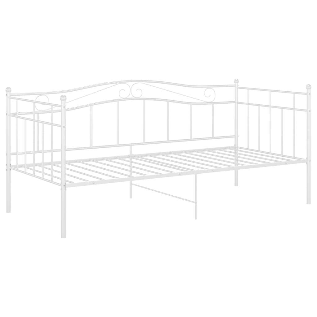 vidaXL Slaapbank metaal wit 90x200 cm afbeelding