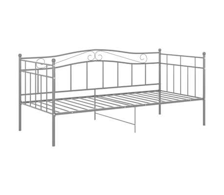 vidaXL Sofa Bed Frame without Mattress Grey Metal 90x200 cm