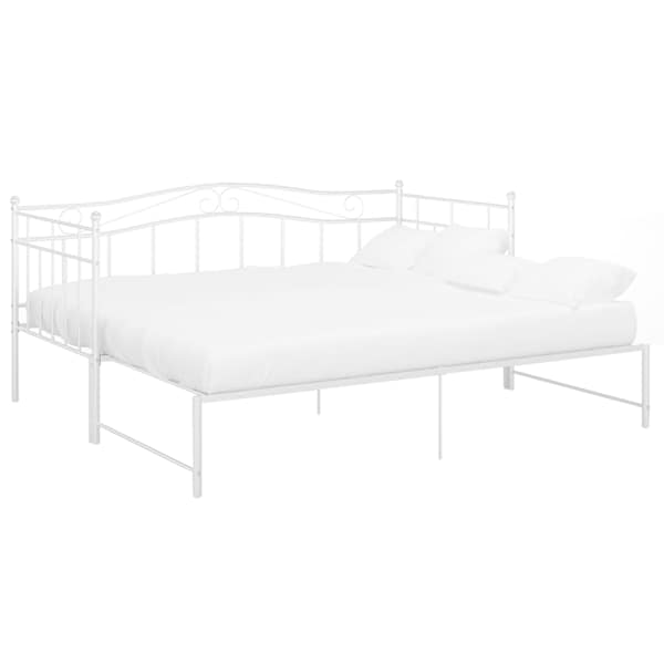 vidaXL lahtik&auml;iv diivanvoodiraam valge metall 90 x 200 cm