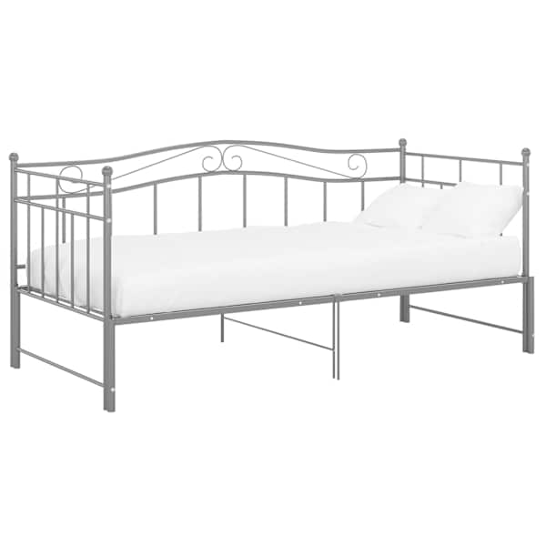 vidaXL lahtik&auml;iv diivanvoodiraam hall metall 90 x 200 cm