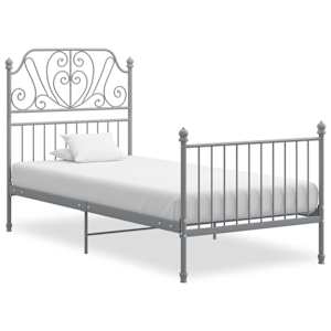 vidaXL voodiraam hall metallist 90 x 200 cm