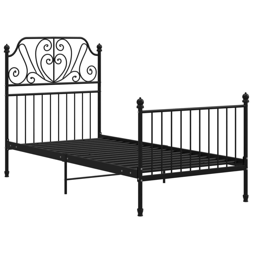 vidaXL Bedframe metaal zwart 100x200 cm afbeelding