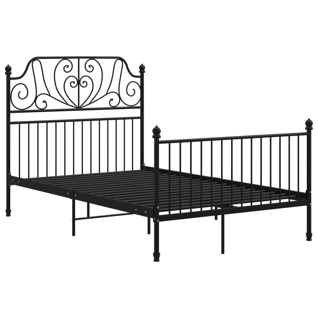 vidaXL Bedframe metaal zwart 120x200 cm afbeelding