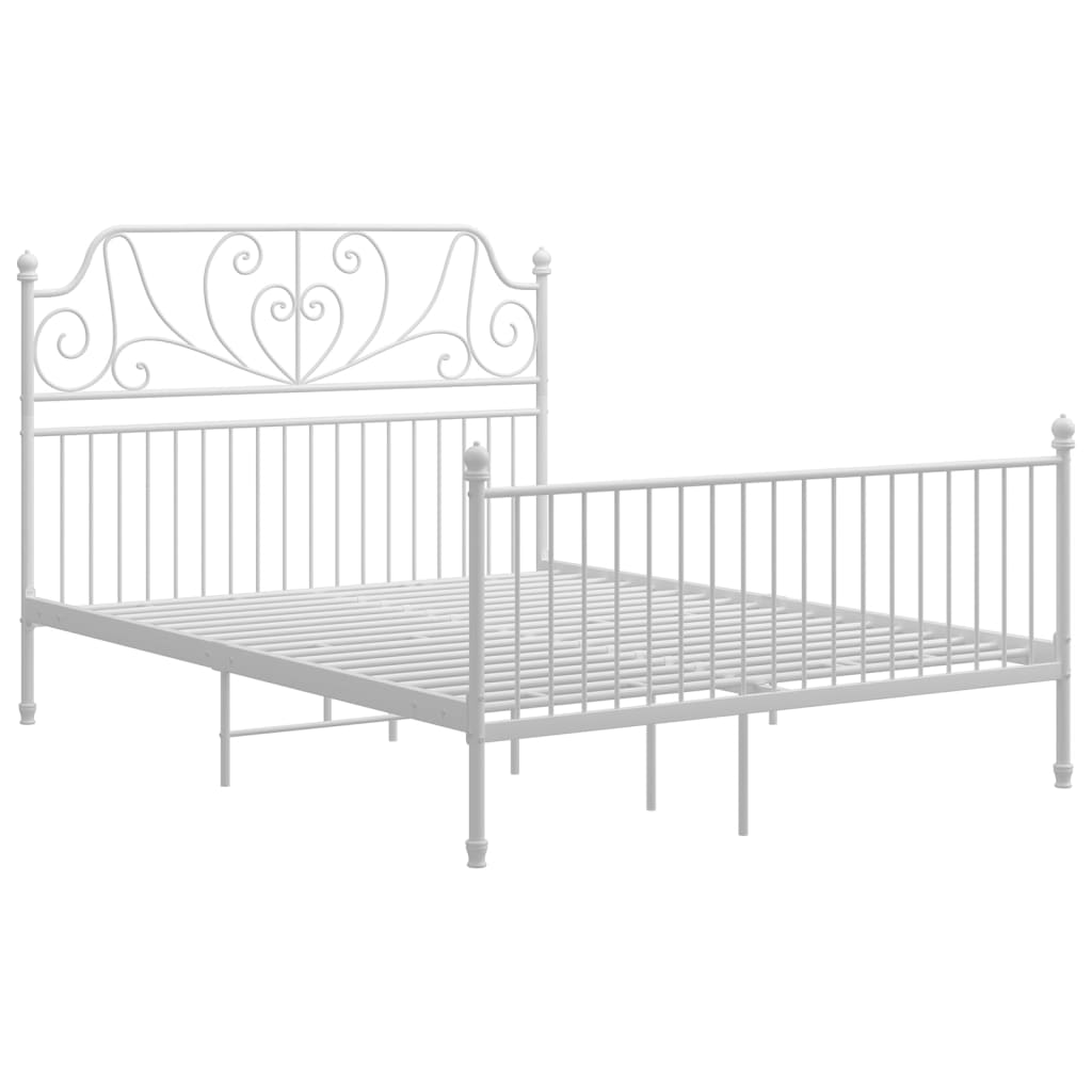 

vidaXL Bedframe metaal wit 160x200 cm