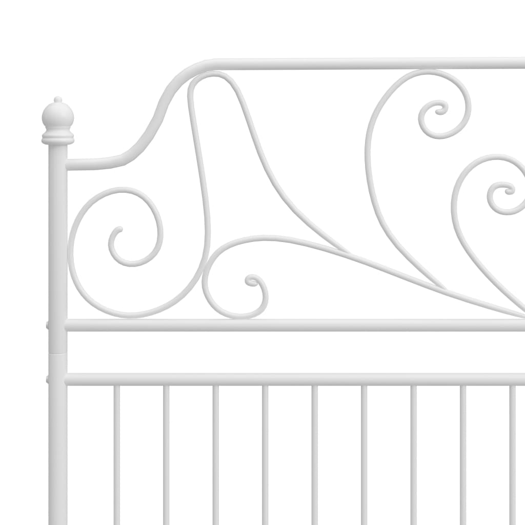 Cadru de pat, alb, 160x200 cm, metal