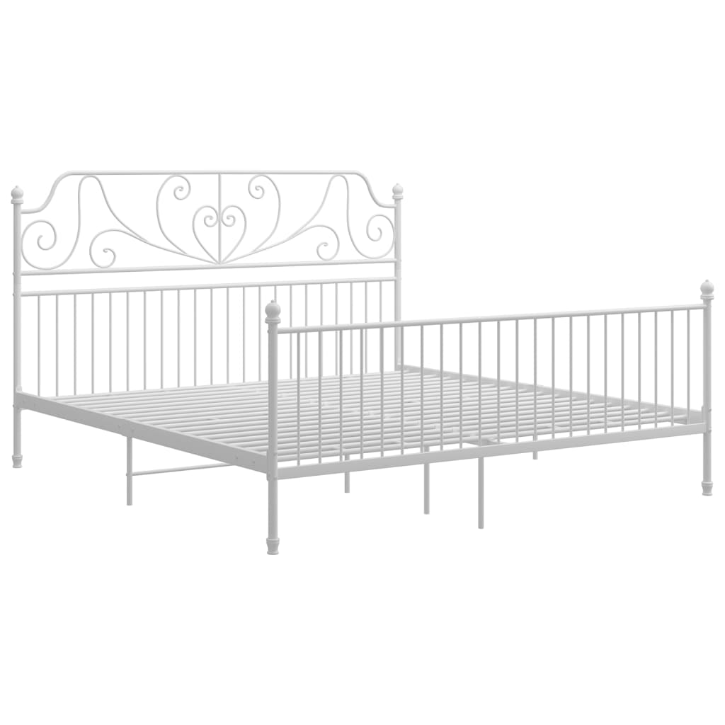 vidaXL Bedframe metaal wit 180x200 cm afbeelding