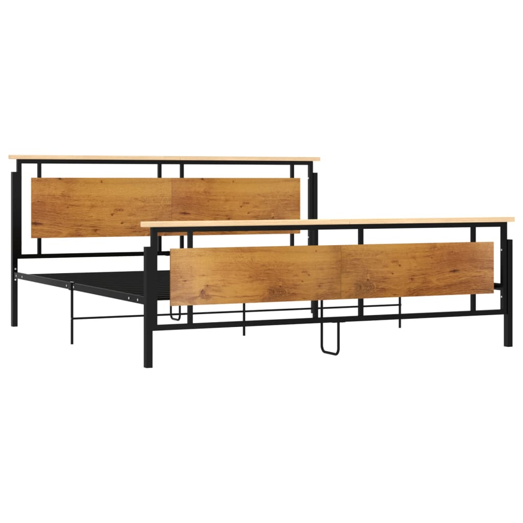 vidaXL Sängynrunko metalli 200x200 cm