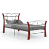 vidaXL voodiraam must metallist 90 x 200 cm