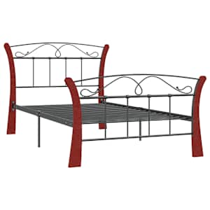 vidaXL Lovos rėmas, juodos spalvos, 100x200cm, metalas