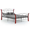 vidaXL voodiraam, must, metall, 120 x 200 cm