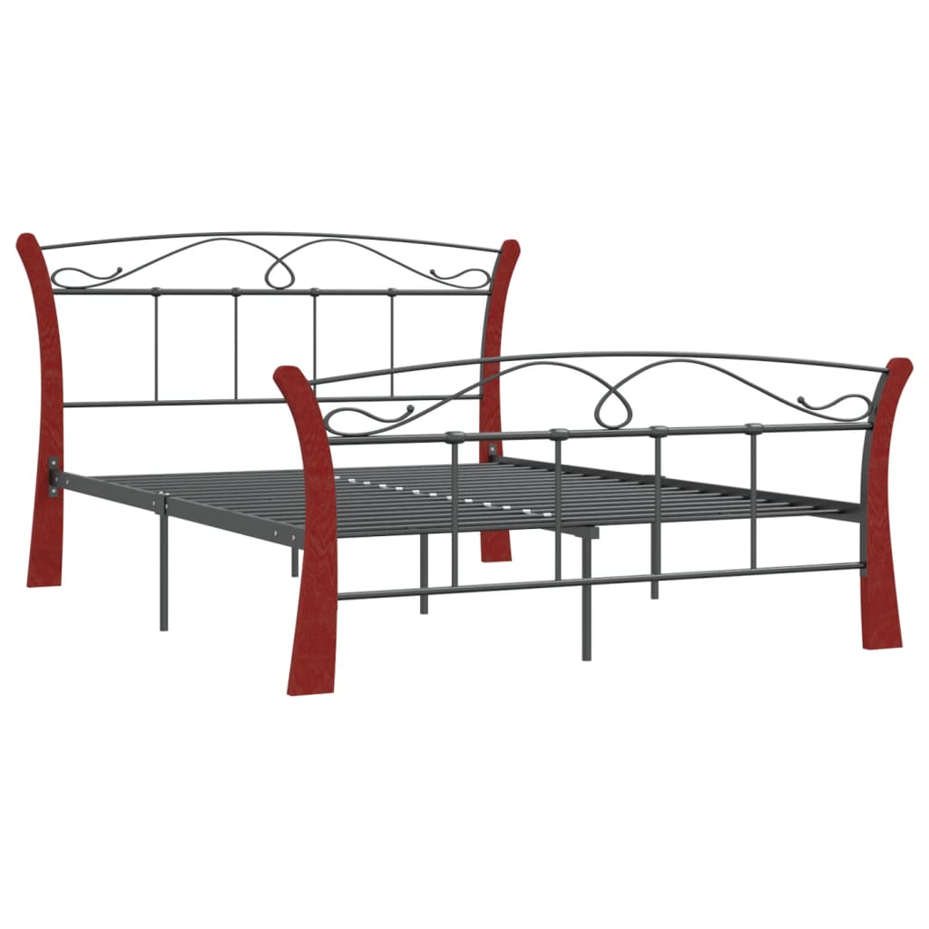 vidaXL Bedframe metaal zwart 120x200 cm afbeelding