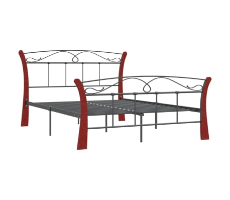 vidaXL Cadre de lit sans matelas noir m&eacute;tal 120x200 cm